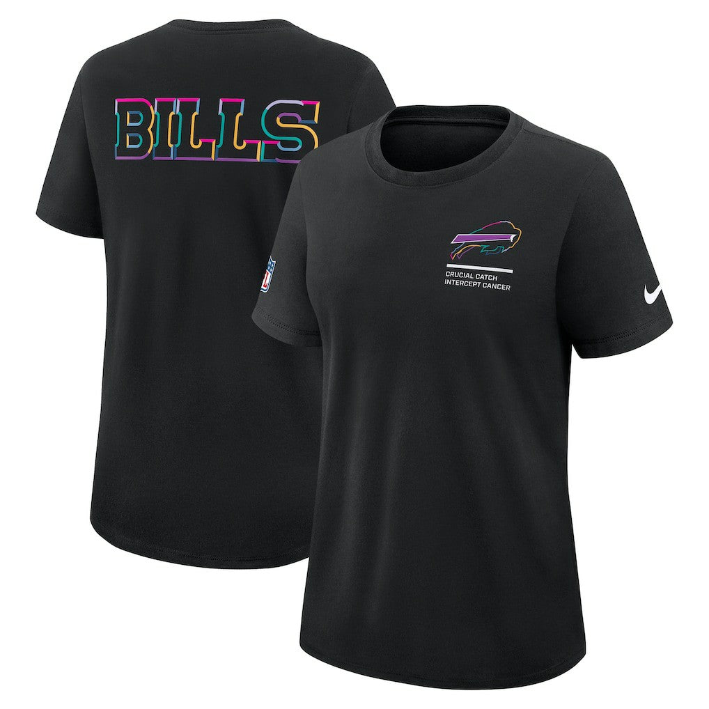 Buffalo Bills Women's 2025 NFL Crucial Catch Tri-Blend Dri-FIT T-Shirt - Black outlet