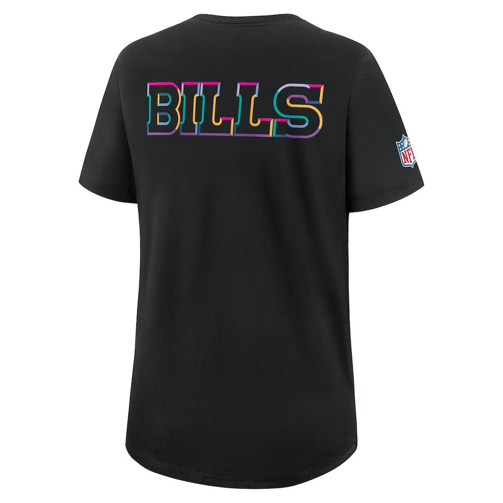 Buffalo Bills Women's 2025 NFL Crucial Catch Tri-Blend Dri-FIT T-Shirt - Black outlet