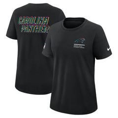 Carolina Panthers Women's 2025 NFL Crucial Catch Tri-Blend Dri-FIT T-Shirt - Black outlet