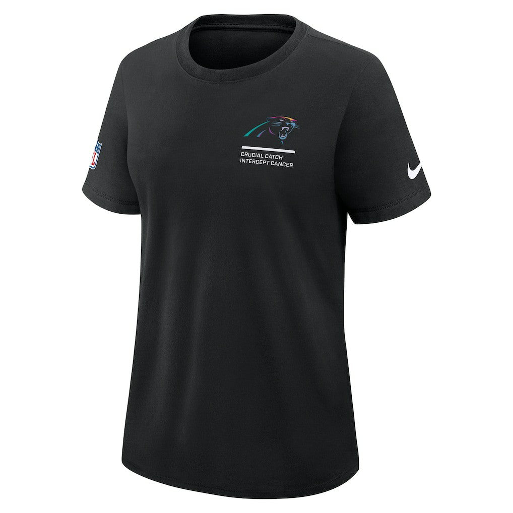 Carolina Panthers Women's 2025 NFL Crucial Catch Tri-Blend Dri-FIT T-Shirt - Black outlet