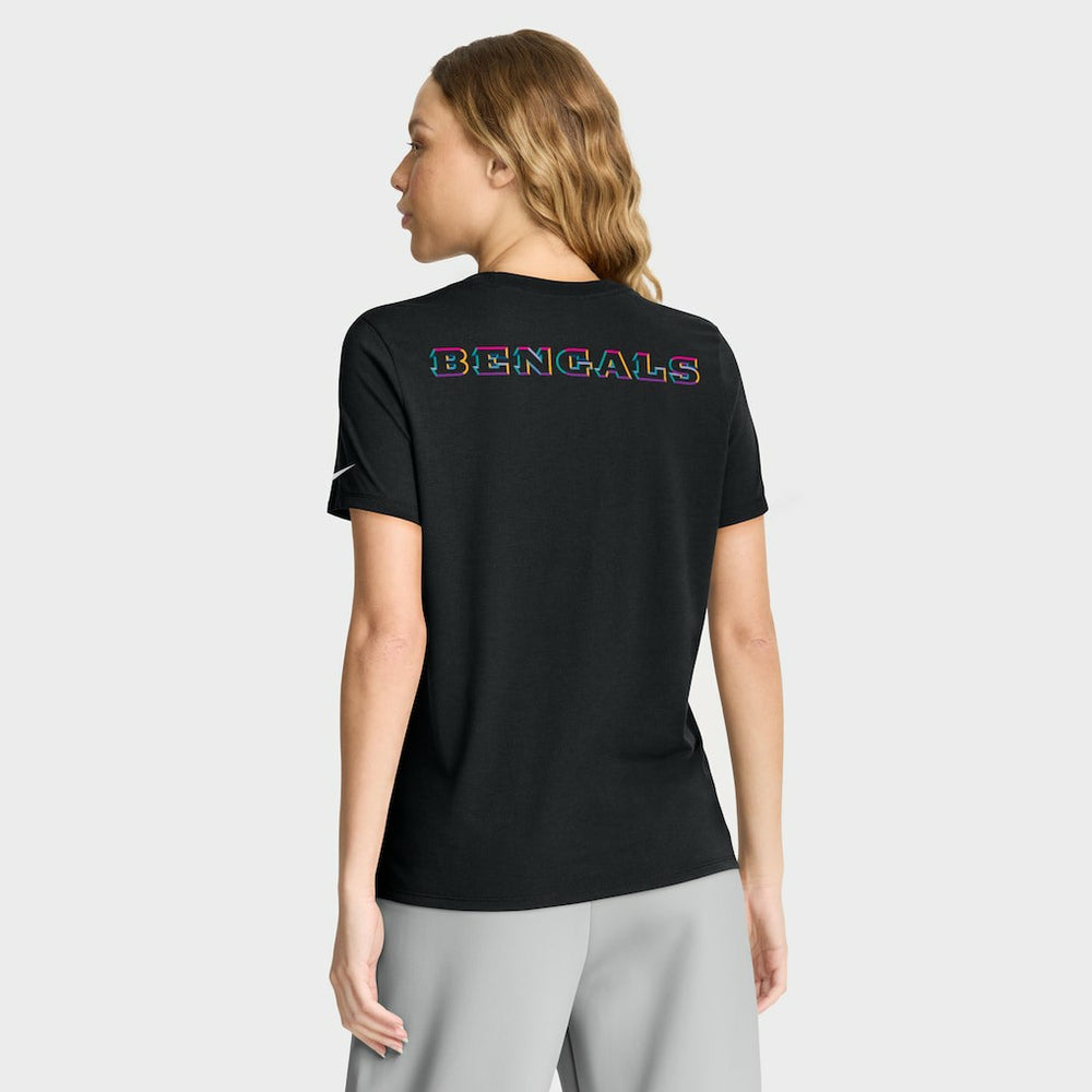 Cincinnati Bengals Women's 2025 NFL Crucial Catch Tri-Blend Dri-FIT T-Shirt - Black outlet