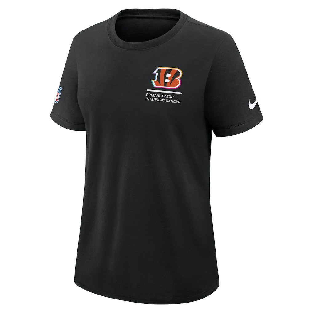 Cincinnati Bengals Women's 2025 NFL Crucial Catch Tri-Blend Dri-FIT T-Shirt - Black outlet