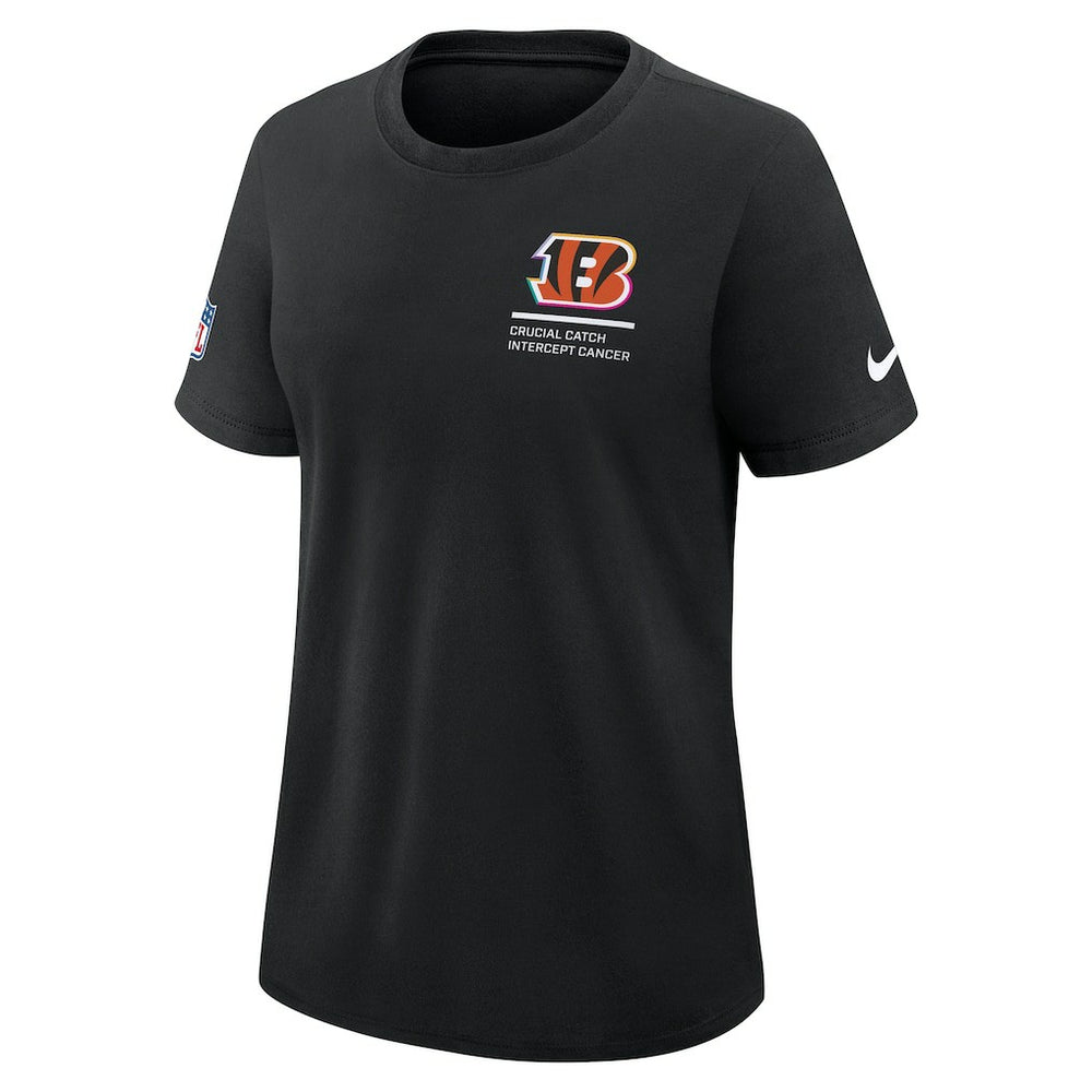 Cincinnati Bengals Women's 2025 NFL Crucial Catch Tri-Blend Dri-FIT T-Shirt - Black outlet