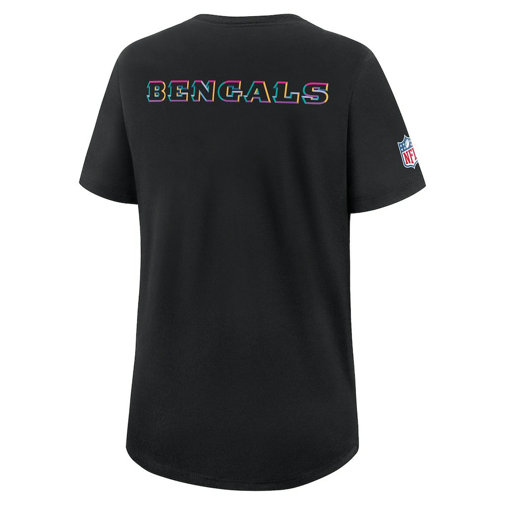 Cincinnati Bengals Women's 2025 NFL Crucial Catch Tri-Blend Dri-FIT T-Shirt - Black outlet