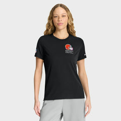 Cleveland Browns Women's 2025 NFL Crucial Catch Tri-Blend Dri-FIT T-Shirt - Black on sale