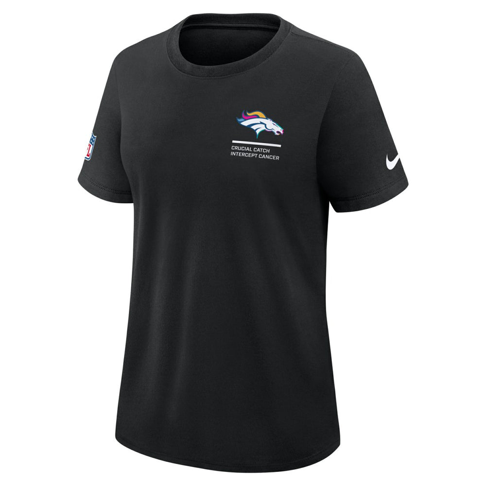 Denver Broncos Women's 2025 NFL Crucial Catch Tri-Blend Dri-FIT T-Shirt - Black on sale