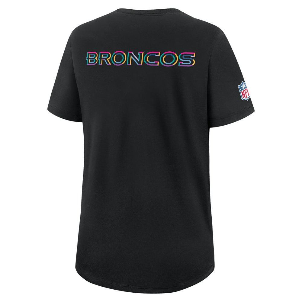 Denver Broncos Women's 2025 NFL Crucial Catch Tri-Blend Dri-FIT T-Shirt - Black on sale