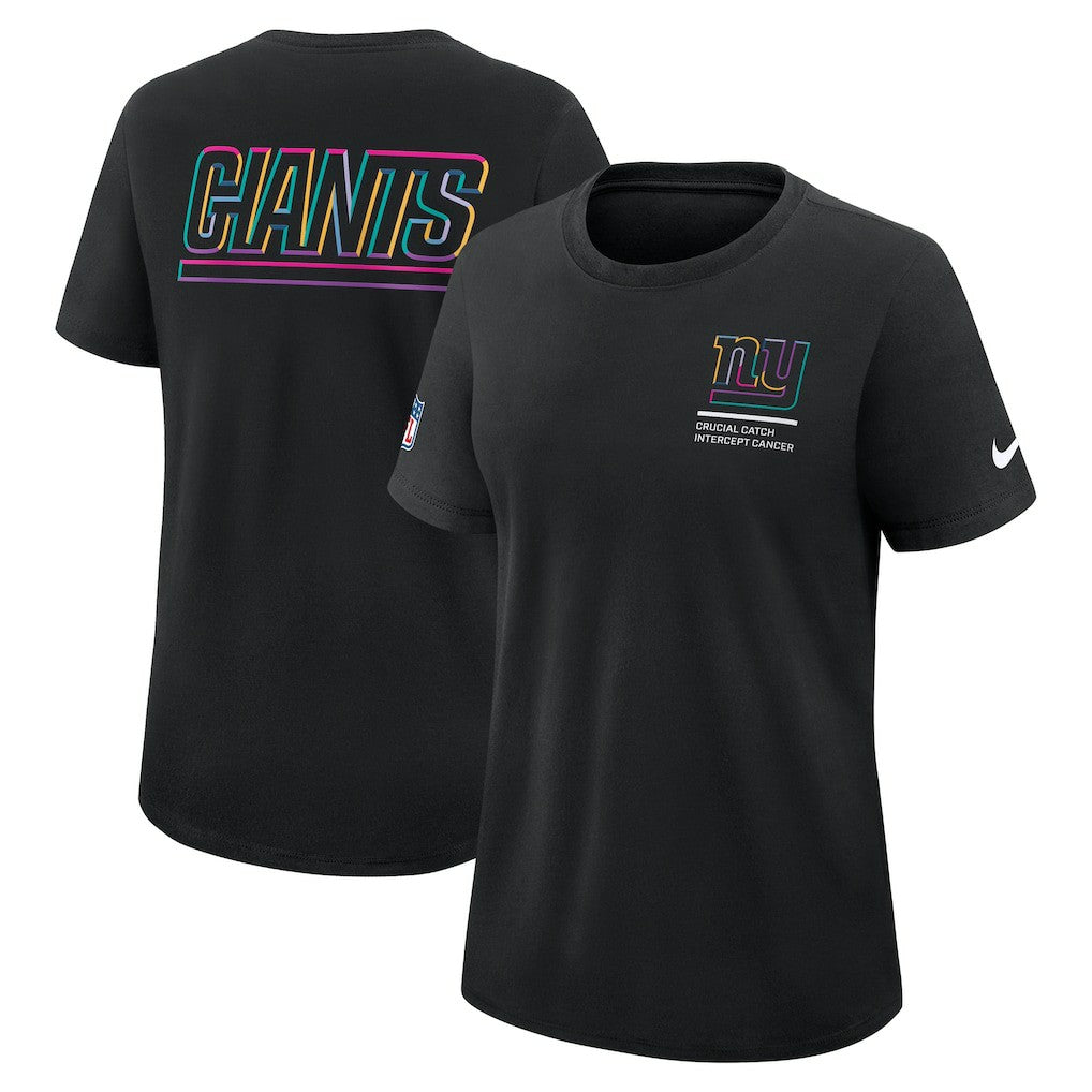 New York Giants Women's 2025 NFL Crucial Catch Tri-Blend Dri-FIT T-Shirt - Black sale