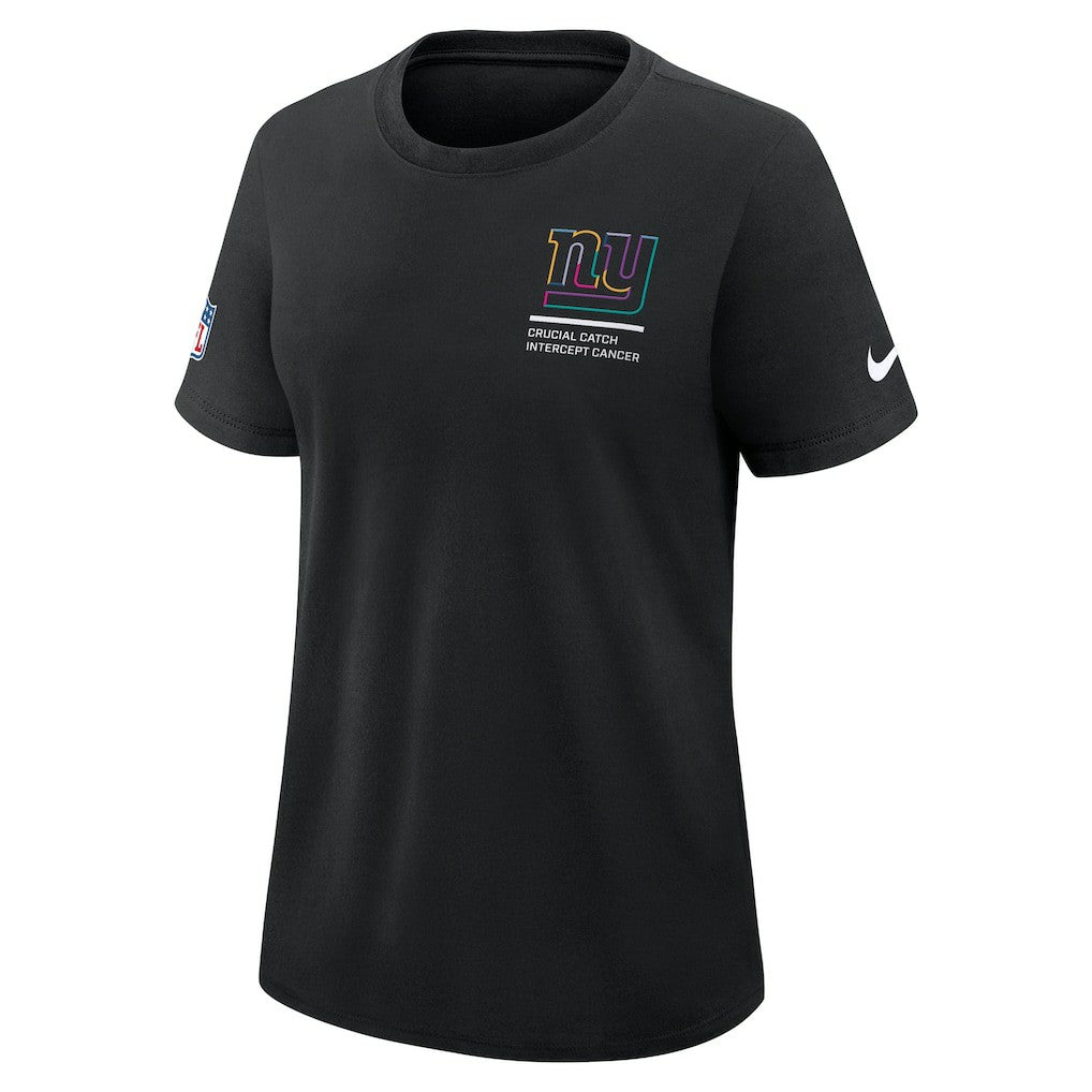 New York Giants Women's 2025 NFL Crucial Catch Tri-Blend Dri-FIT T-Shirt - Black sale