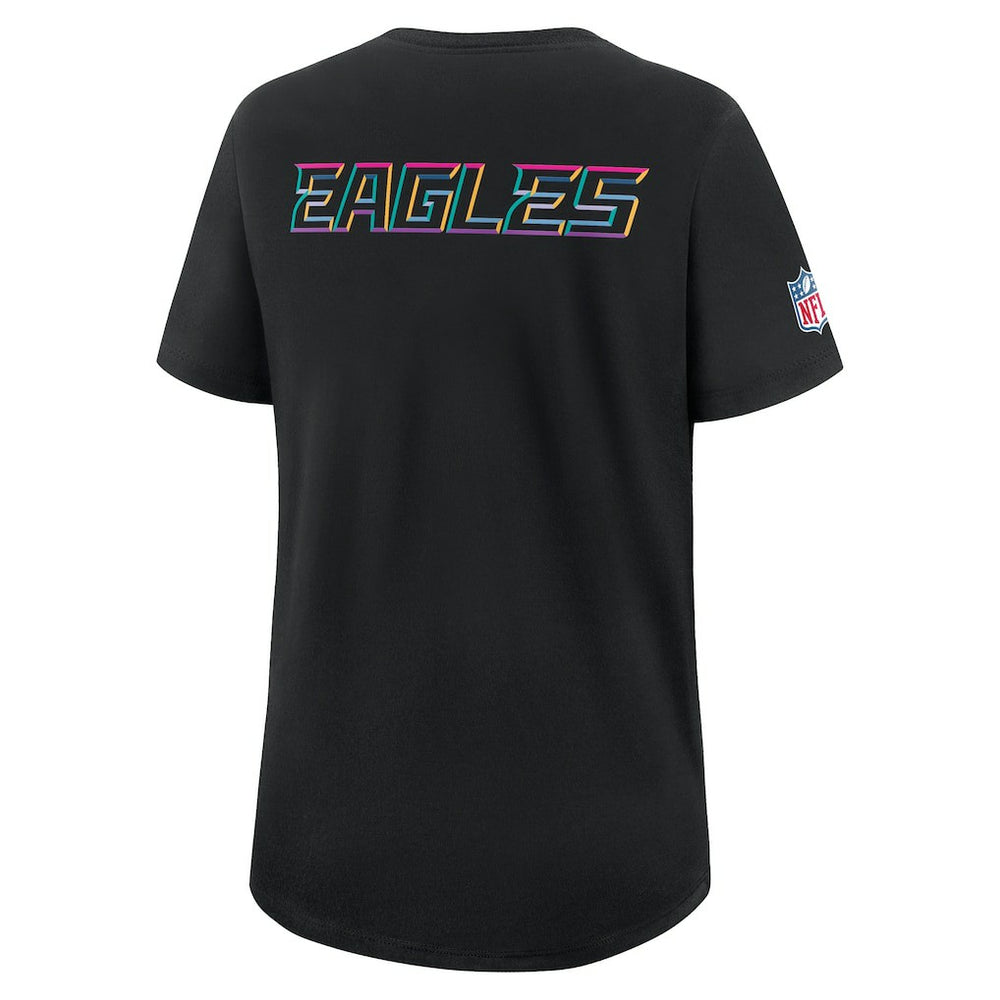 Philadelphia Eagles Women's 2025 NFL Crucial Catch Tri-Blend Dri-FIT T-Shirt - Black sale