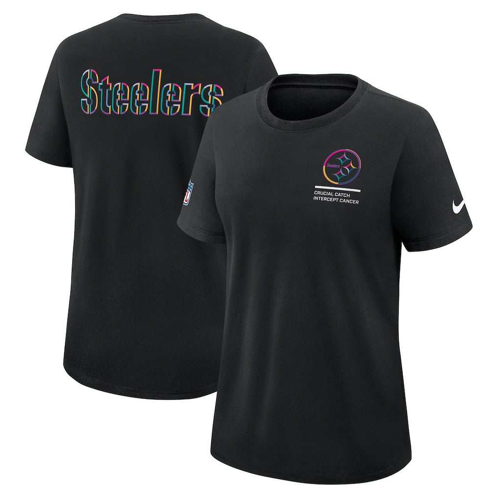 Pittsburgh Steelers Women's 2025 NFL Crucial Catch Tri-Blend Dri-FIT T-Shirt - Black sale
