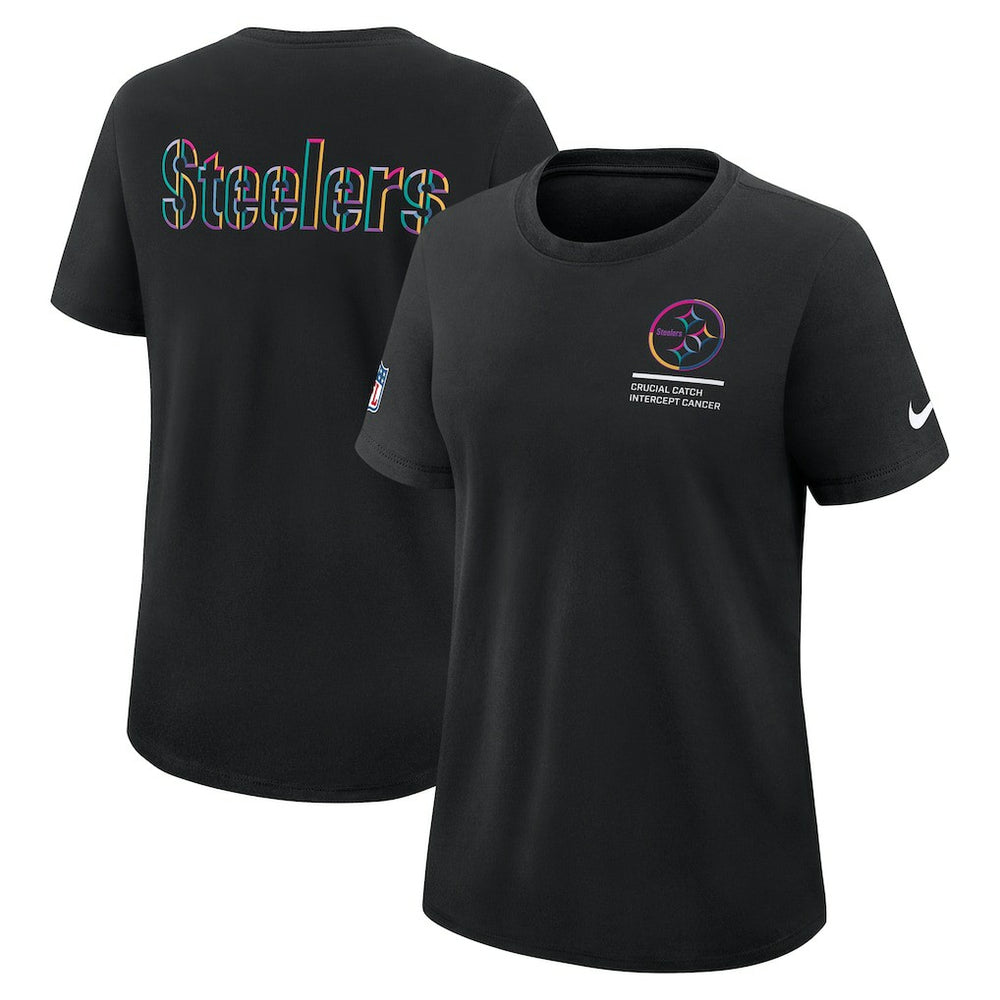 Pittsburgh Steelers Women's 2025 NFL Crucial Catch Tri-Blend Dri-FIT T-Shirt - Black sale