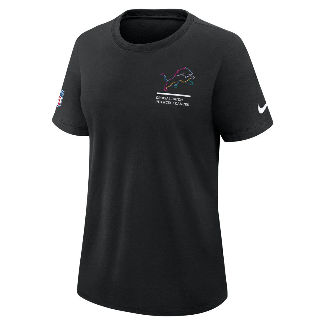 Detroit Lions Women's 2025 NFL Crucial Catch Tri-Blend Dri-FIT T-Shirt - Black discount