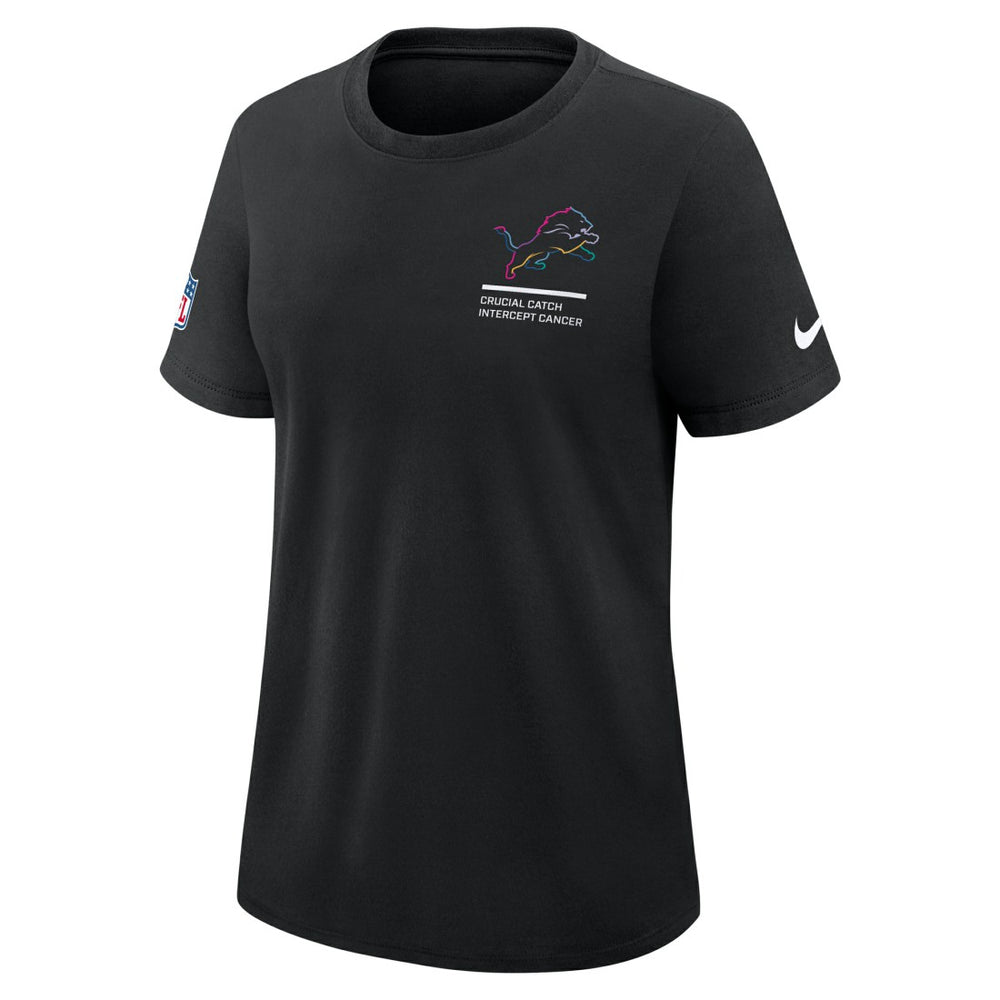 Detroit Lions Women's 2025 NFL Crucial Catch Tri-Blend Dri-FIT T-Shirt - Black discount