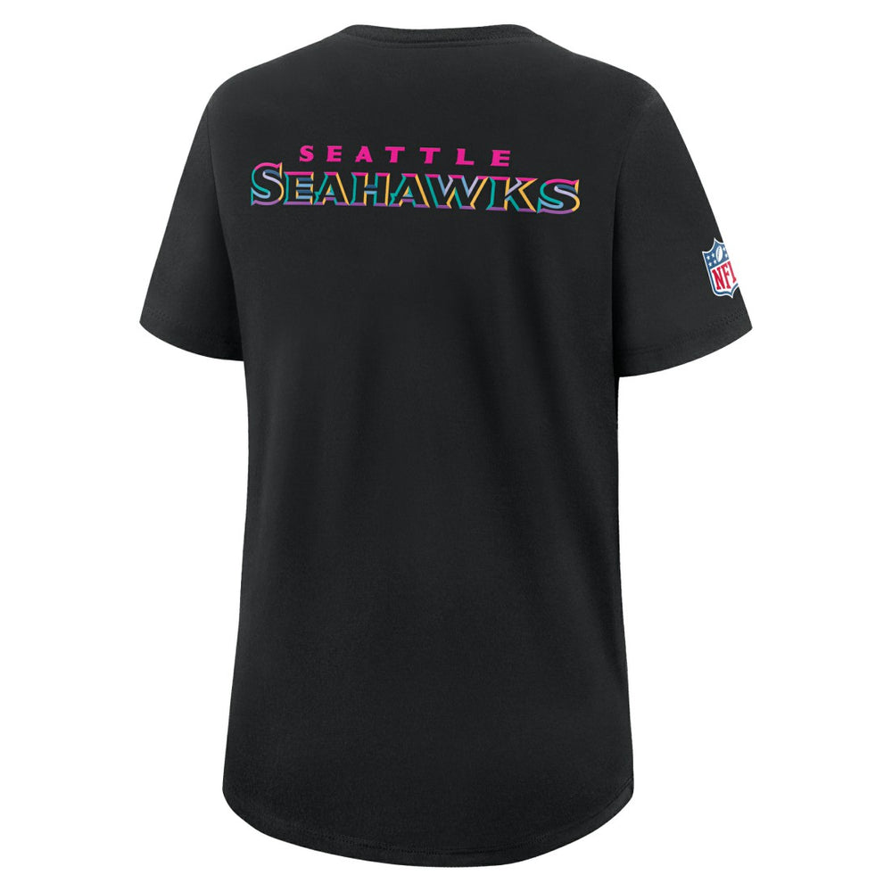 Seattle Seahawks Women's 2025 NFL Crucial Catch Tri-Blend Dri-FIT T-Shirt - Black cheap
