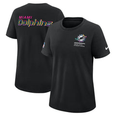 Miami Dolphins Women's 2025 NFL Crucial Catch Tri-Blend Dri-FIT T-Shirt - Black sale
