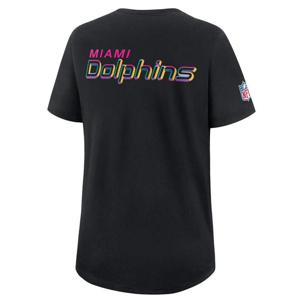 Miami Dolphins Women's 2025 NFL Crucial Catch Tri-Blend Dri-FIT T-Shirt - Black sale