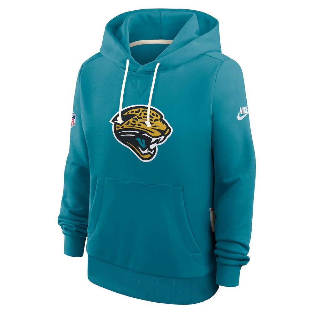 Jacksonville Jaguars Women's Throwback Sideline Standard Issue Dri-FIT Hoodie - Teal for sale