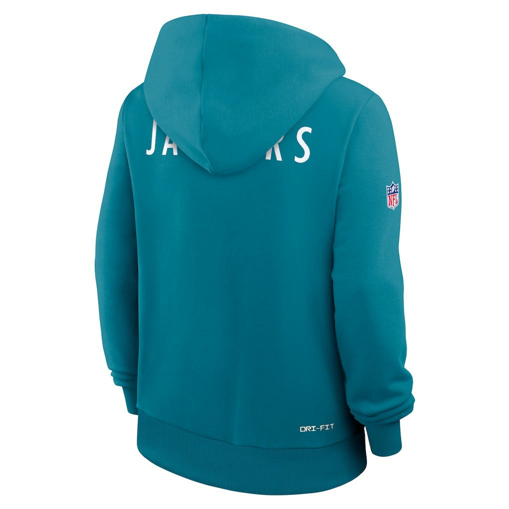 Jacksonville Jaguars Women's Throwback Sideline Standard Issue Dri-FIT Hoodie - Teal for sale