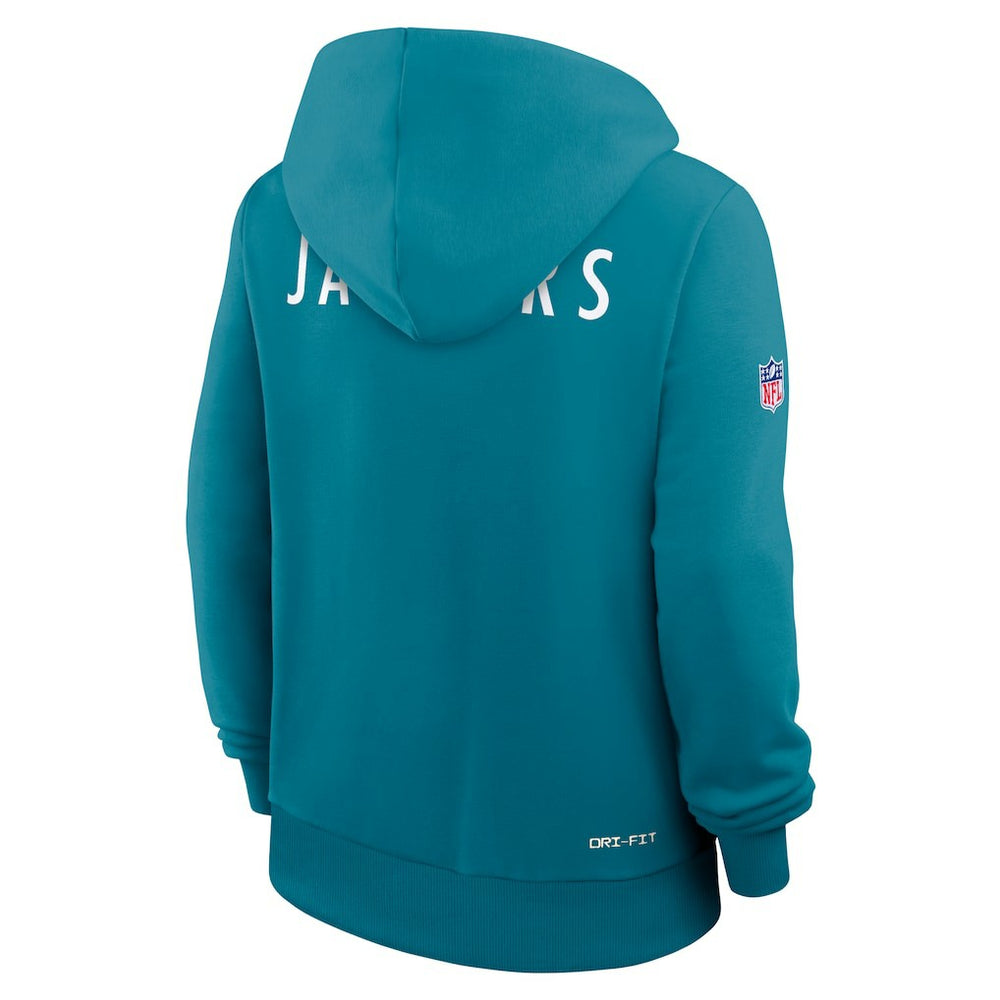 Jacksonville Jaguars Women's Throwback Sideline Standard Issue Dri-FIT Hoodie - Teal for sale