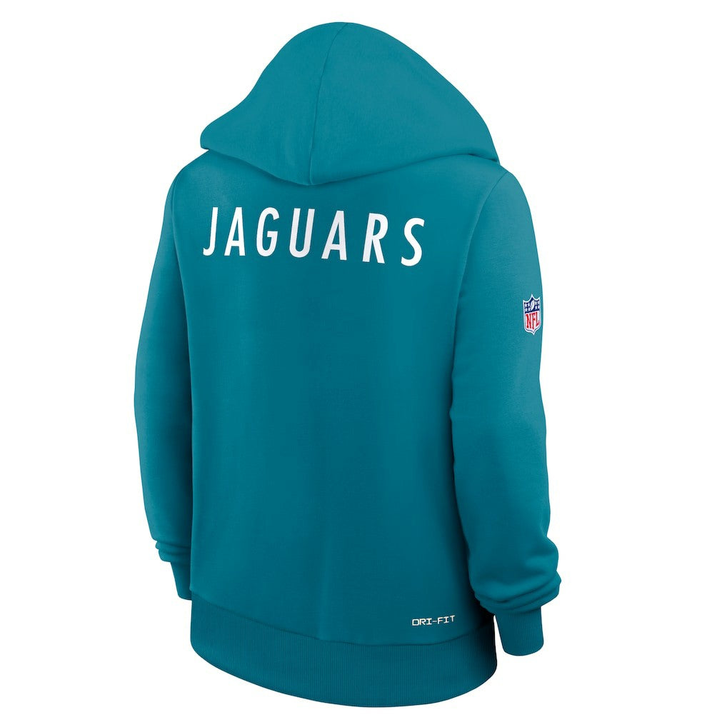 Jacksonville Jaguars Women's Throwback Sideline Standard Issue Dri-FIT Hoodie - Teal for sale
