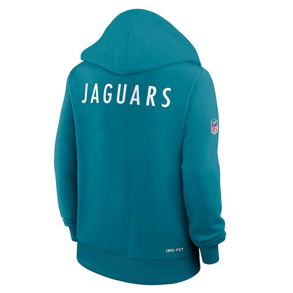 Jacksonville Jaguars Women's Throwback Sideline Standard Issue Dri-FIT Hoodie - Teal for sale