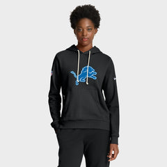 Detroit Lions Women's Throwback Sideline Standard Issue Dri-FIT Hoodie - Black sale