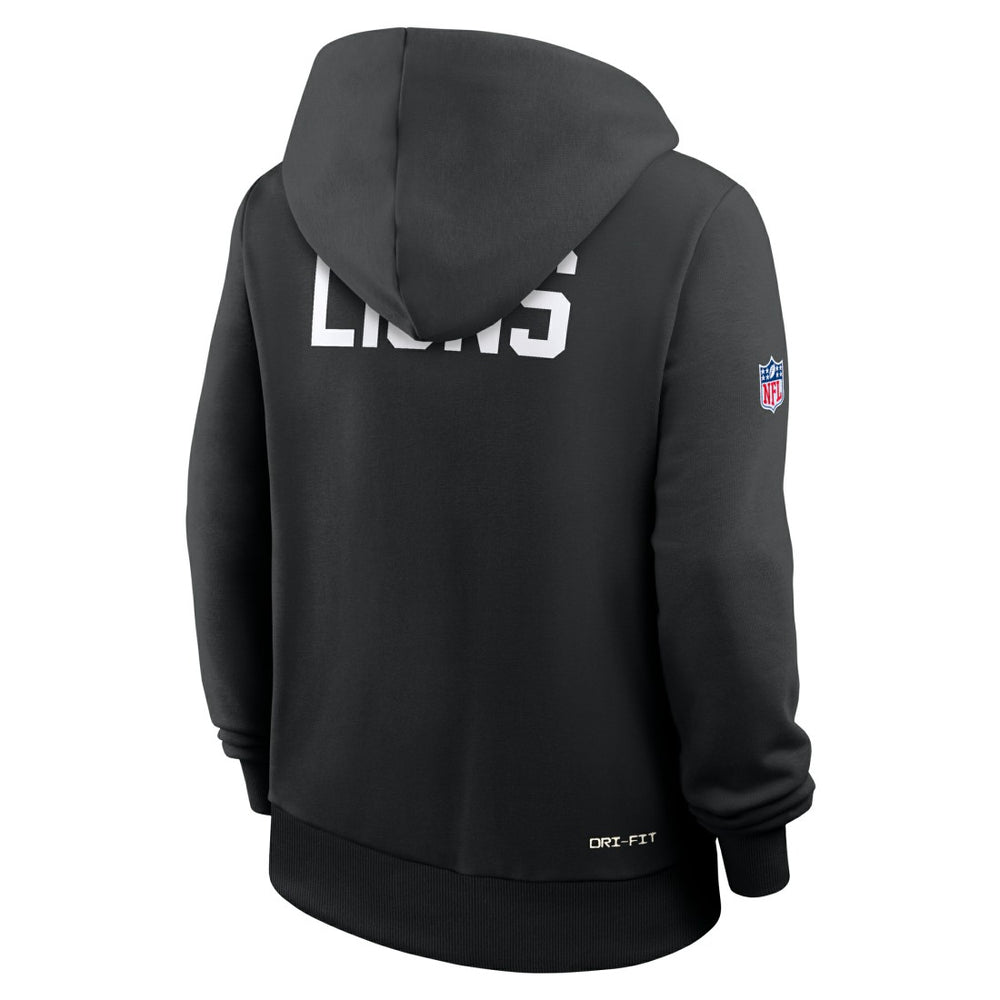 Detroit Lions Women's Throwback Sideline Standard Issue Dri-FIT Hoodie - Black sale