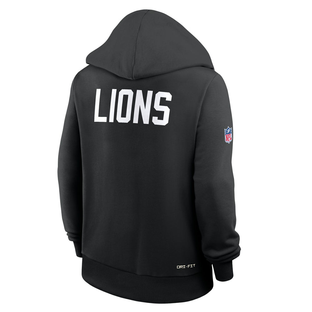 Detroit Lions Women's Throwback Sideline Standard Issue Dri-FIT Hoodie - Black sale