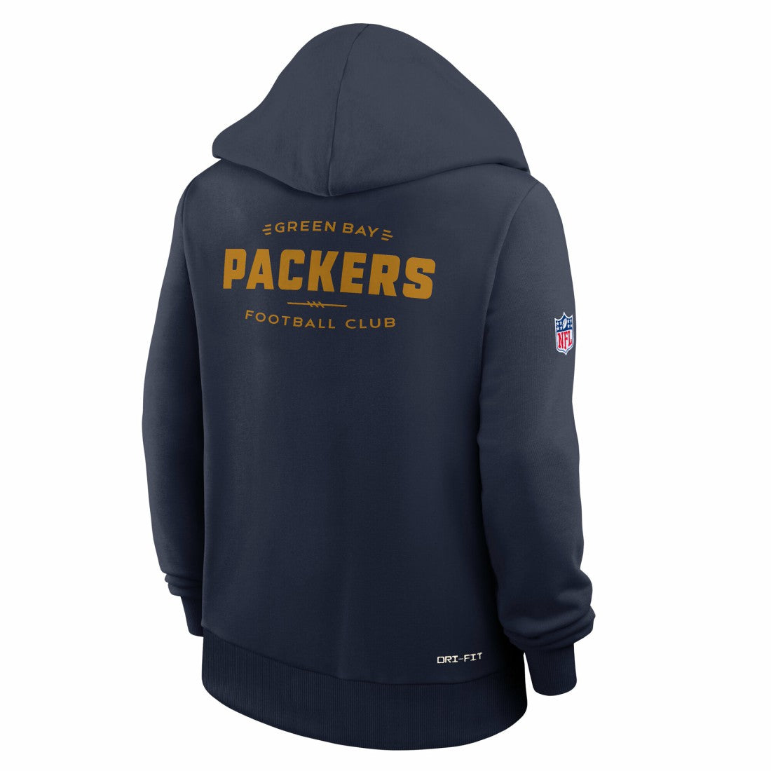 Green Bay Packers Women's Sideline Standard Issue Dri-FIT Hoodie - Navy for sale