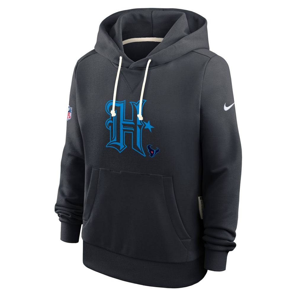 Houston Texans Women's Throwback Sideline Standard Issue Dri-FIT Hoodie - Navy outlet