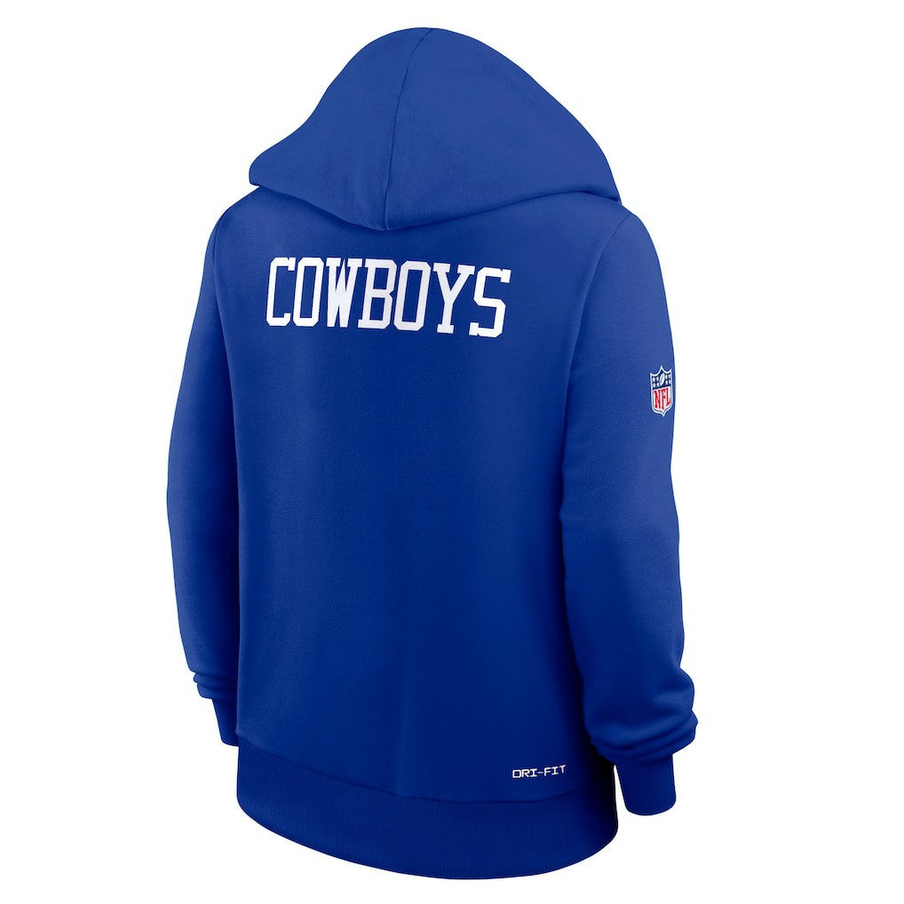 Dallas Cowboys Women's Throwback Sideline Standard Issue Dri-FIT Hoodie - Royal sale