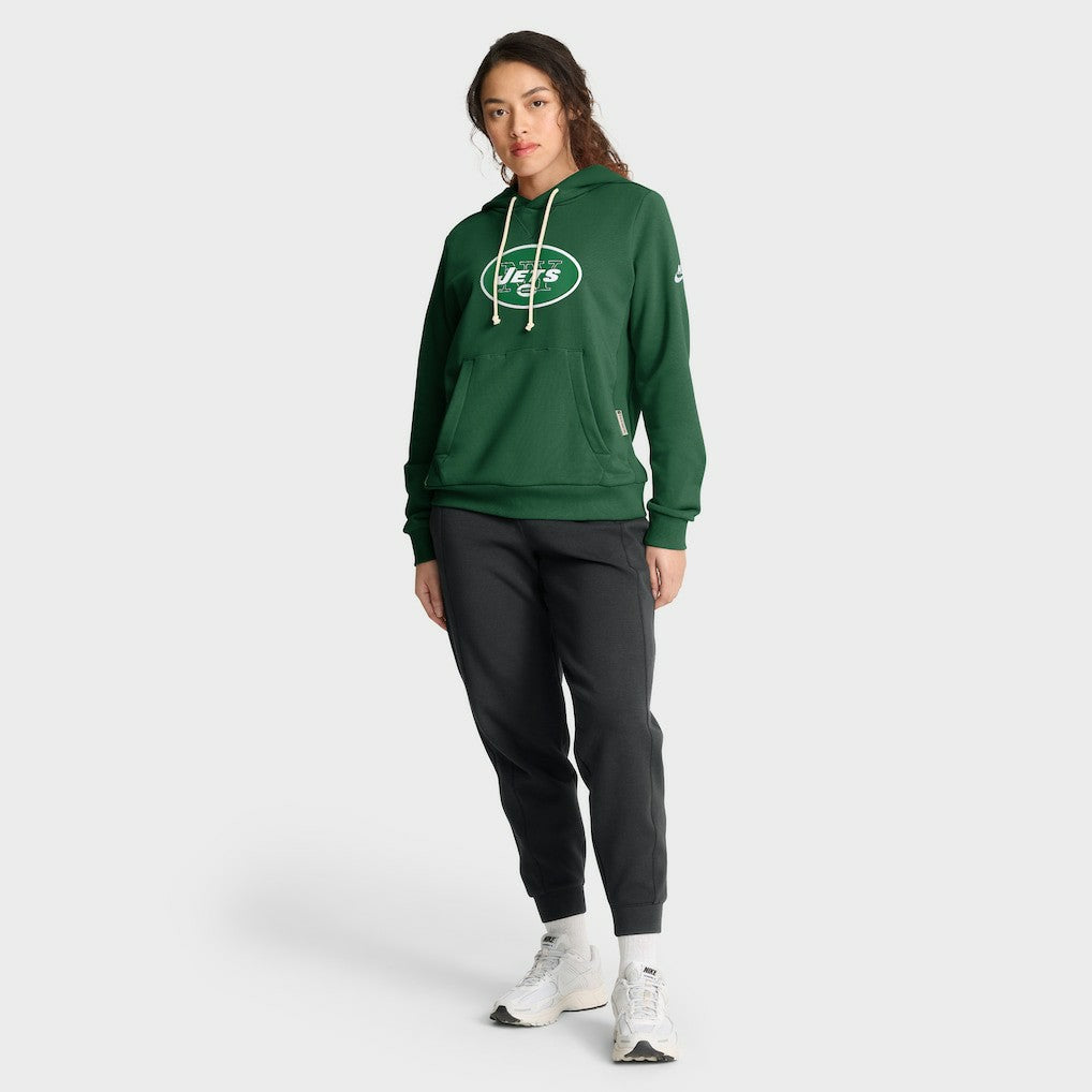 New York Jets Women's Throwback Sideline Standard Issue Dri-FIT Hoodie - Kelly Green for sale