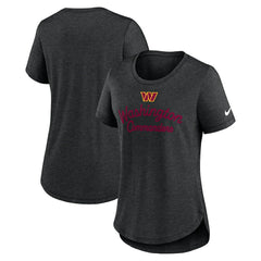 Washington Commanders Women's Script Tri-Blend T-Shirt - Charcoal online