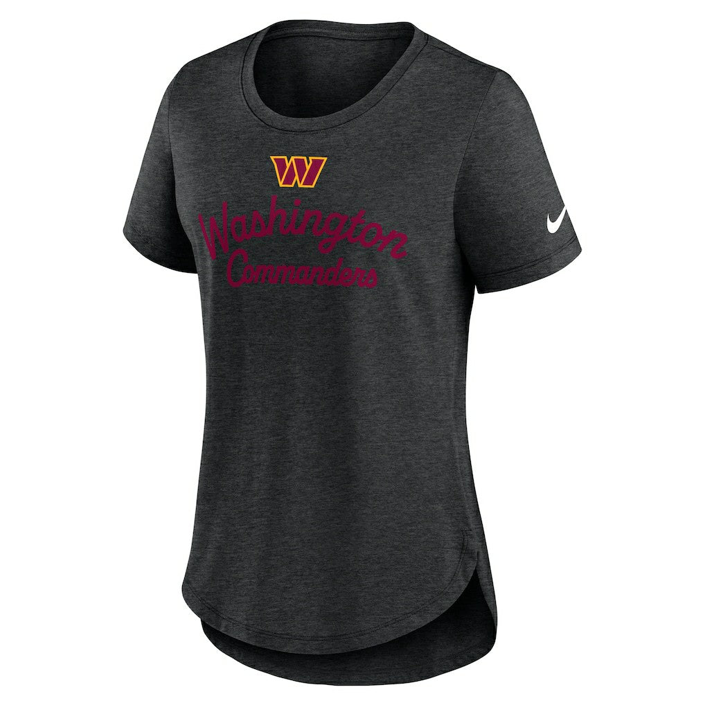 Washington Commanders Women's Script Tri-Blend T-Shirt - Charcoal online
