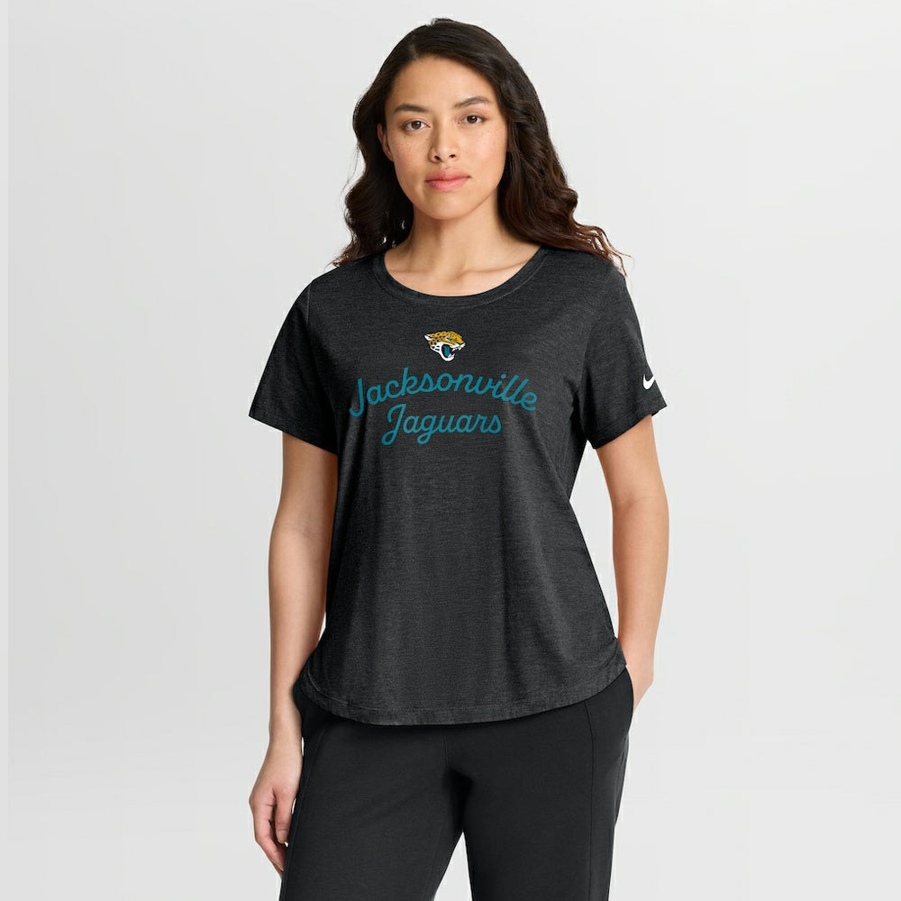 Jacksonville Jaguars Women's Script Tri-Blend T-Shirt - Black cheap