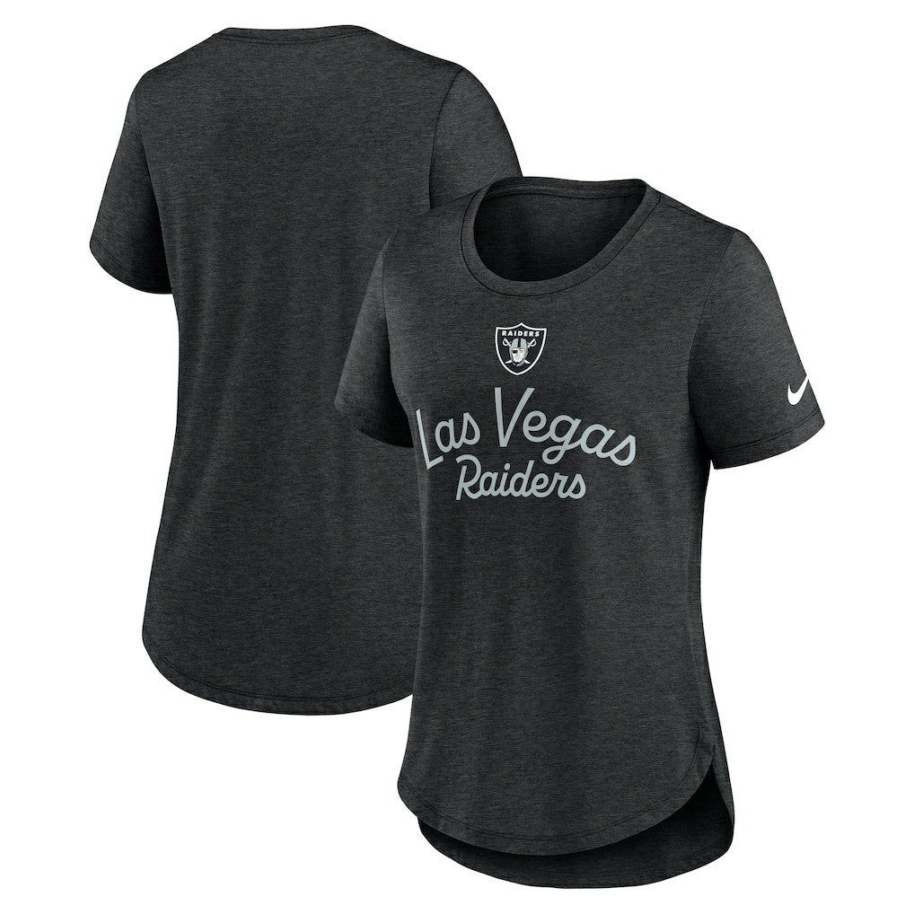 Las Vegas Raiders Women's Script Tri-Blend T-Shirt - Black outlet