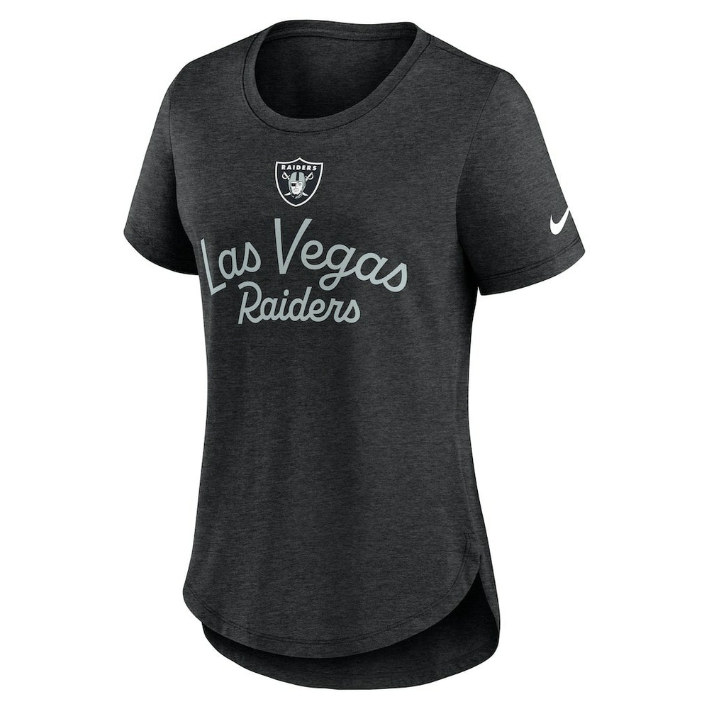 Las Vegas Raiders Women's Script Tri-Blend T-Shirt - Black outlet