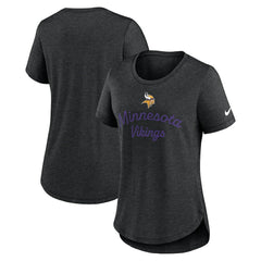 Minnesota Vikings Women's Script Tri-Blend T-Shirt - Black cheap