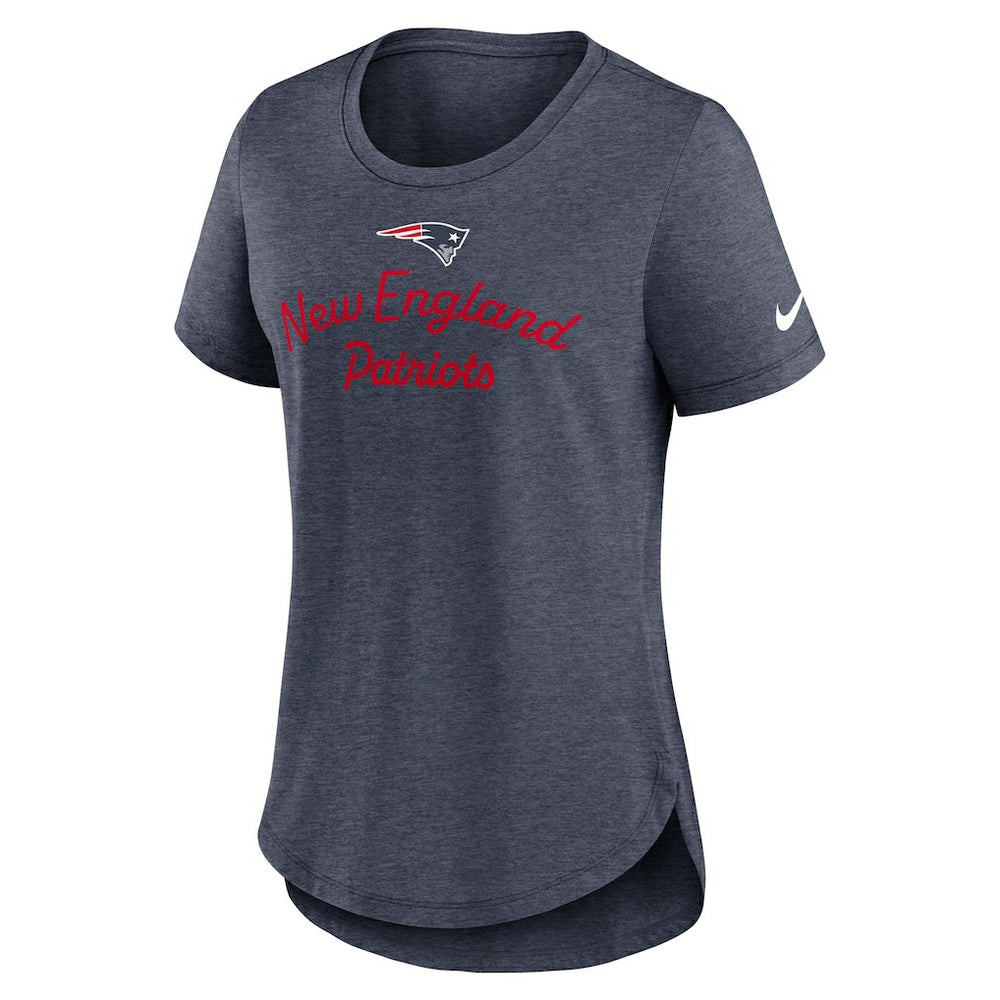 New England Patriots Women's Script Tri-Blend T-Shirt - Navy sale