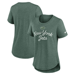 New York Jets Women's Script Tri-Blend T-Shirt - Green discount