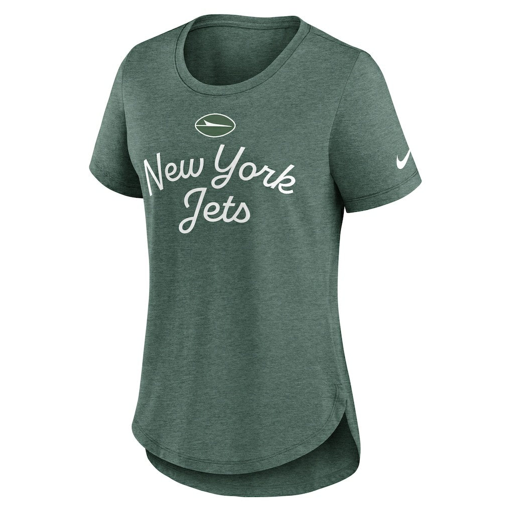 New York Jets Women's Script Tri-Blend T-Shirt - Green discount