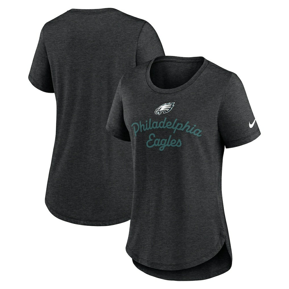 Philadelphia Eagles Women's Script Tri-Blend T-Shirt - Black outlet