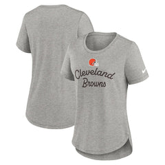 Cleveland Browns Women's Script Tri-Blend T-Shirt - Gray online