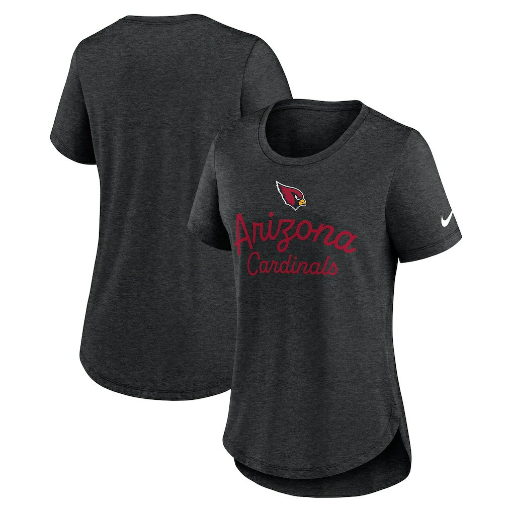 Arizona Cardinals Women's Script Tri-Blend T-Shirt - Black on sale