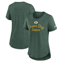 Green Bay Packers Women's Script Tri-Blend T-Shirt - Green online