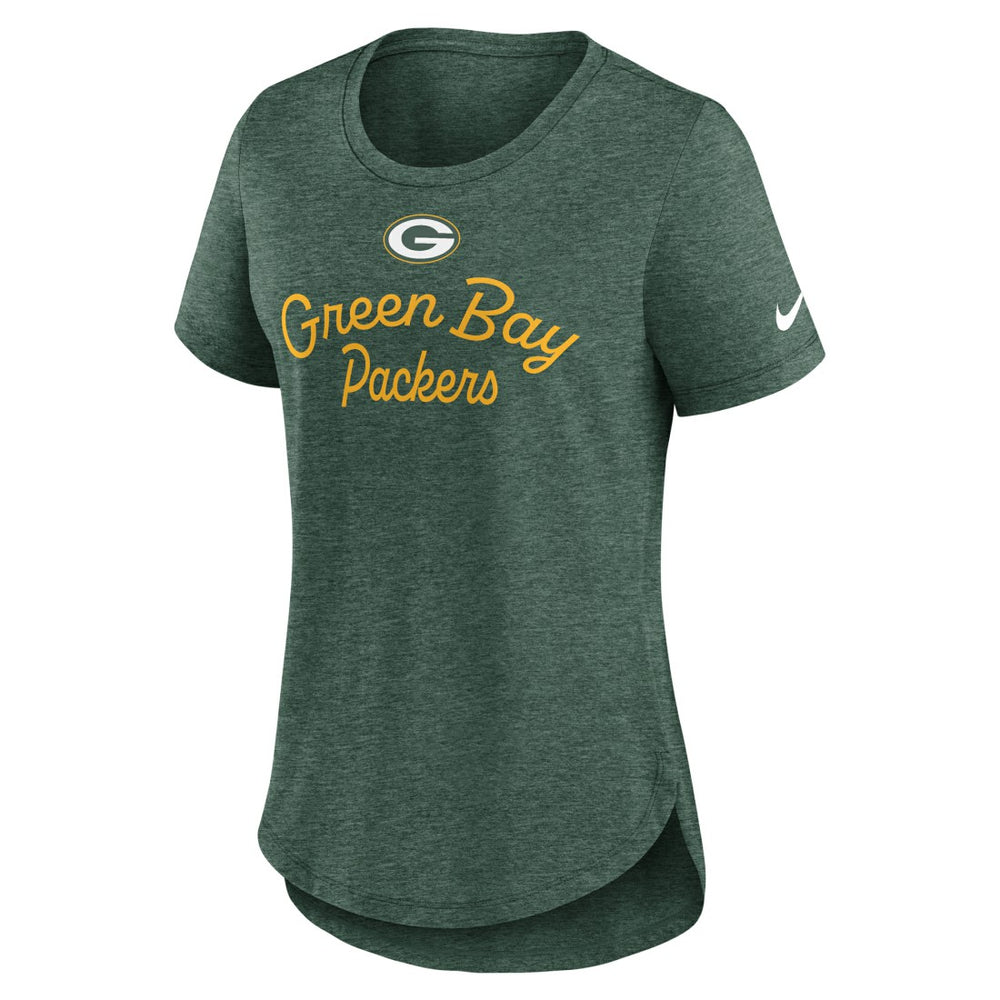 Green Bay Packers Women's Script Tri-Blend T-Shirt - Green online