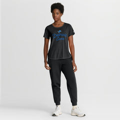 Detroit Lions Women's Script Tri-Blend T-Shirt - Black on sale