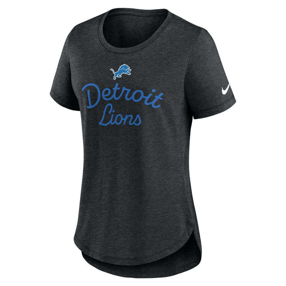 Detroit Lions Women's Script Tri-Blend T-Shirt - Black on sale