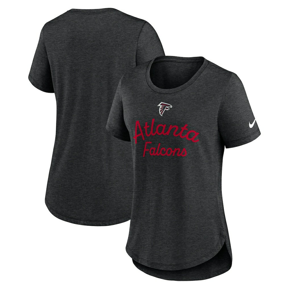 Atlanta Falcons Women's Script Tri-Blend T-Shirt - Black on sale
